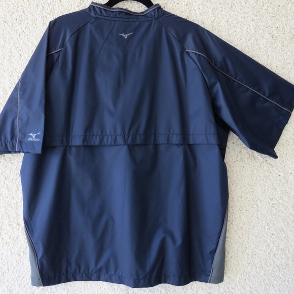 Mizuno* Men's Short Sleeve 1/4 Zipper Front Pull-Over Windbreaker~ Size Large - Picture 7 of 11